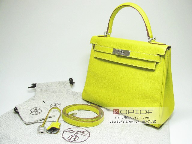 エルメス ケリー スーパーコピー28ヴォーエプソン ライム(金具:シルバー) her310